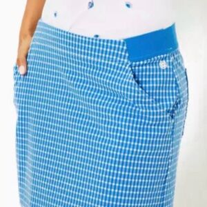 Lilly Pulitzer skort Blue Checkered Skirt NEW with Tag